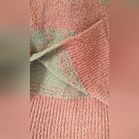 NWOT Anthropologie Pilcro light pink/tan boat neck, rugby style, split side - Picture 9 of 16